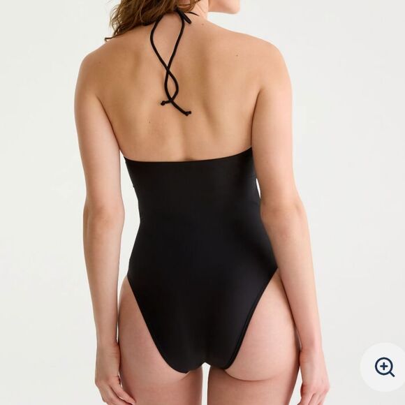 Aeropostale Double O-Ring Halter Monokini Black Swimsuit Women's Size Large - Picture 4 of 8